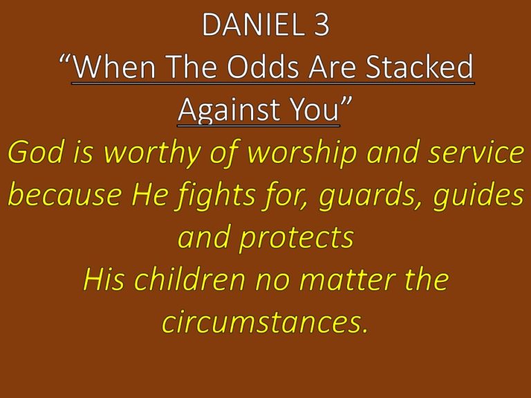 When The Odds Are Stacked Against You Christ Our Savior UMC, Quartz Hill